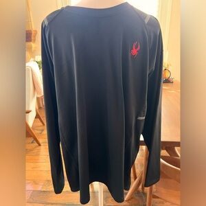 Spyder Active Black Long Sleeve Performance Base Layer Shirt Men’s XL Workout